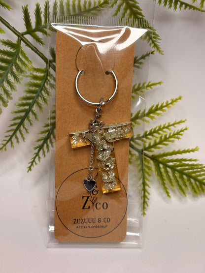 Porte-clés collection lettres Argentés