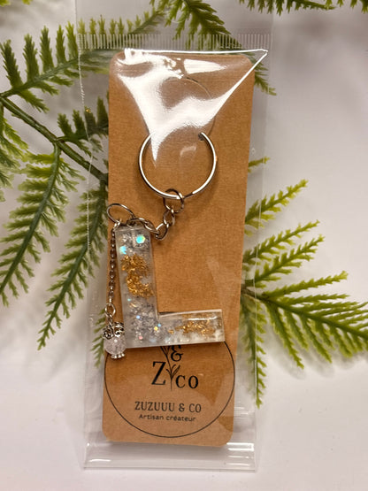 Porte-clés collection lettres Argentés