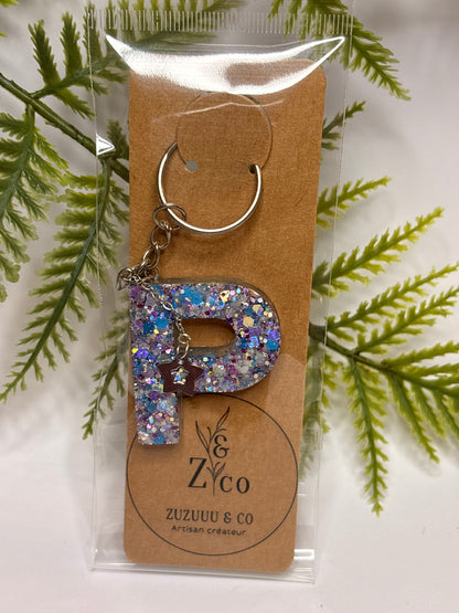 Porte-clés collection lettres Argentés