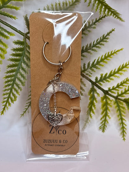 Porte-clés collection lettres Argentés