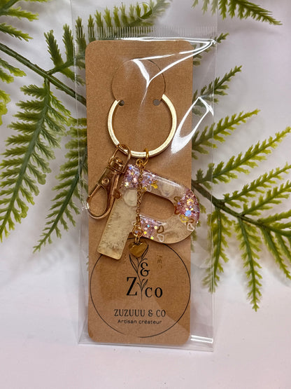 Porte-clés collection lettres Dorés