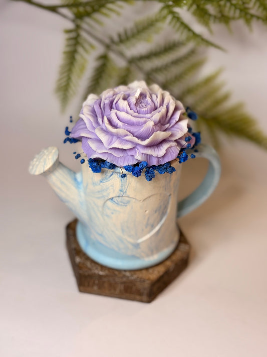Bougies Arrosoir fleuri