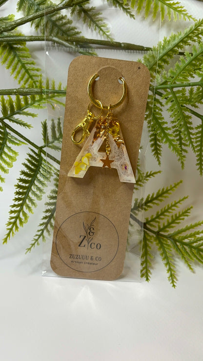 Porte-clés collection lettres Dorés