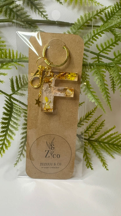 Porte-clés collection lettres Dorés