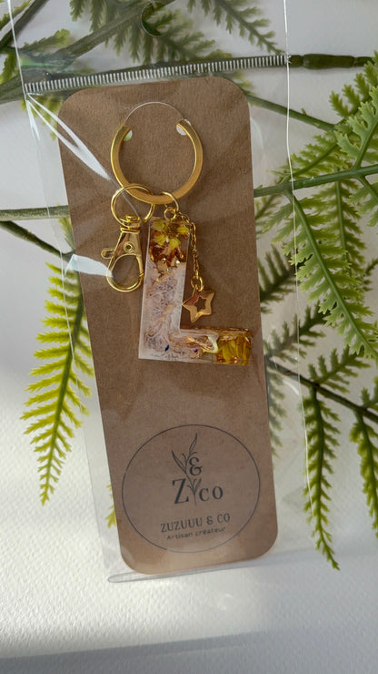 Porte-clés collection lettres Dorés