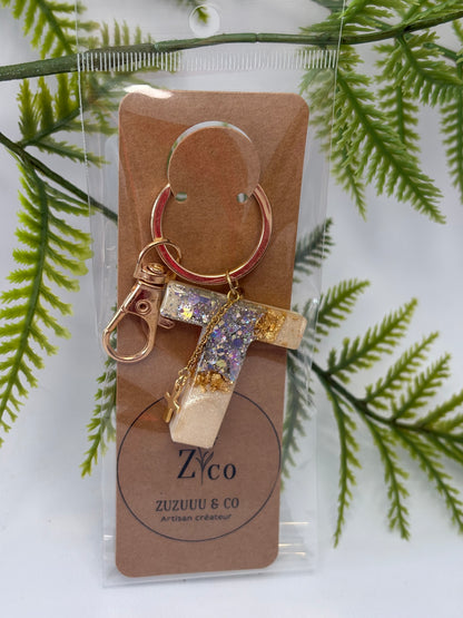 Porte-clés collection lettres Dorés