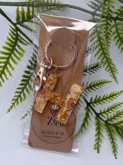 Porte-clés collection lettres Dorés