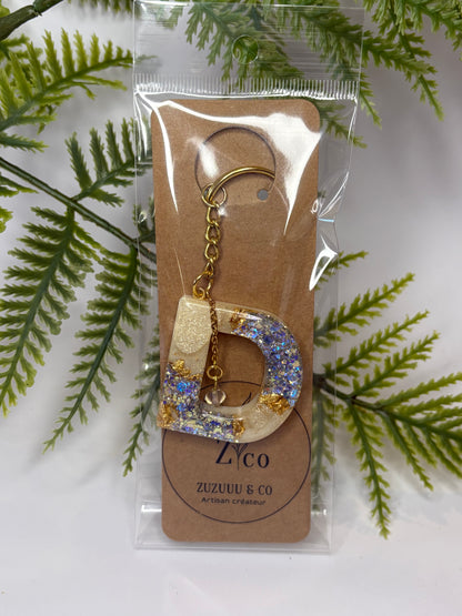 Porte-clés collection lettres Dorés