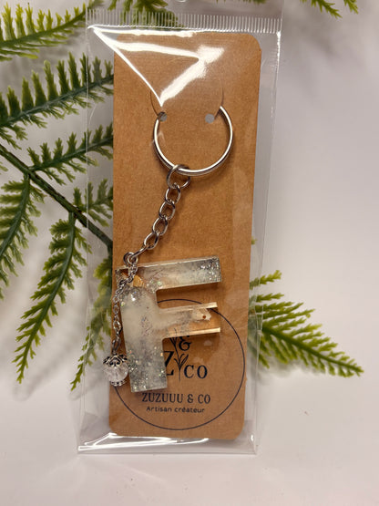 Porte-clés collection lettres Argentés