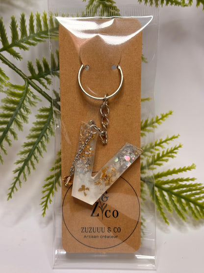 Porte-clés collection lettres Argentés