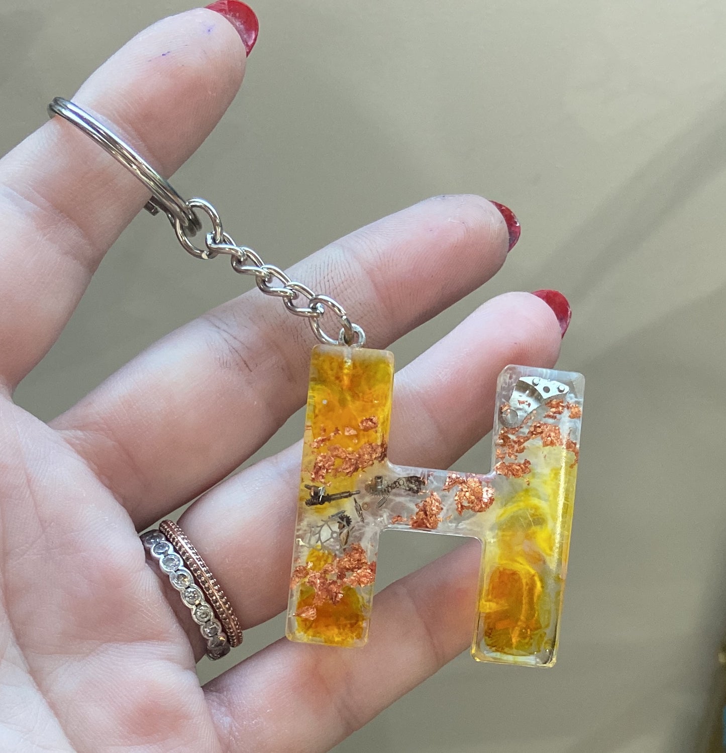 Porte-clés lettres de A à P