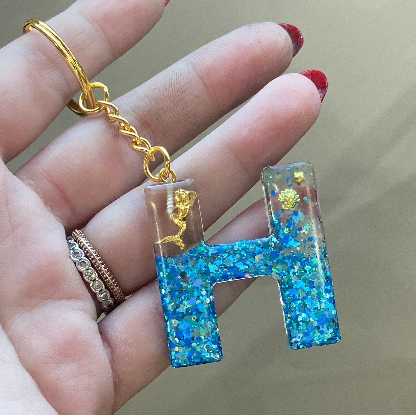 Porte-clés lettres de A à P