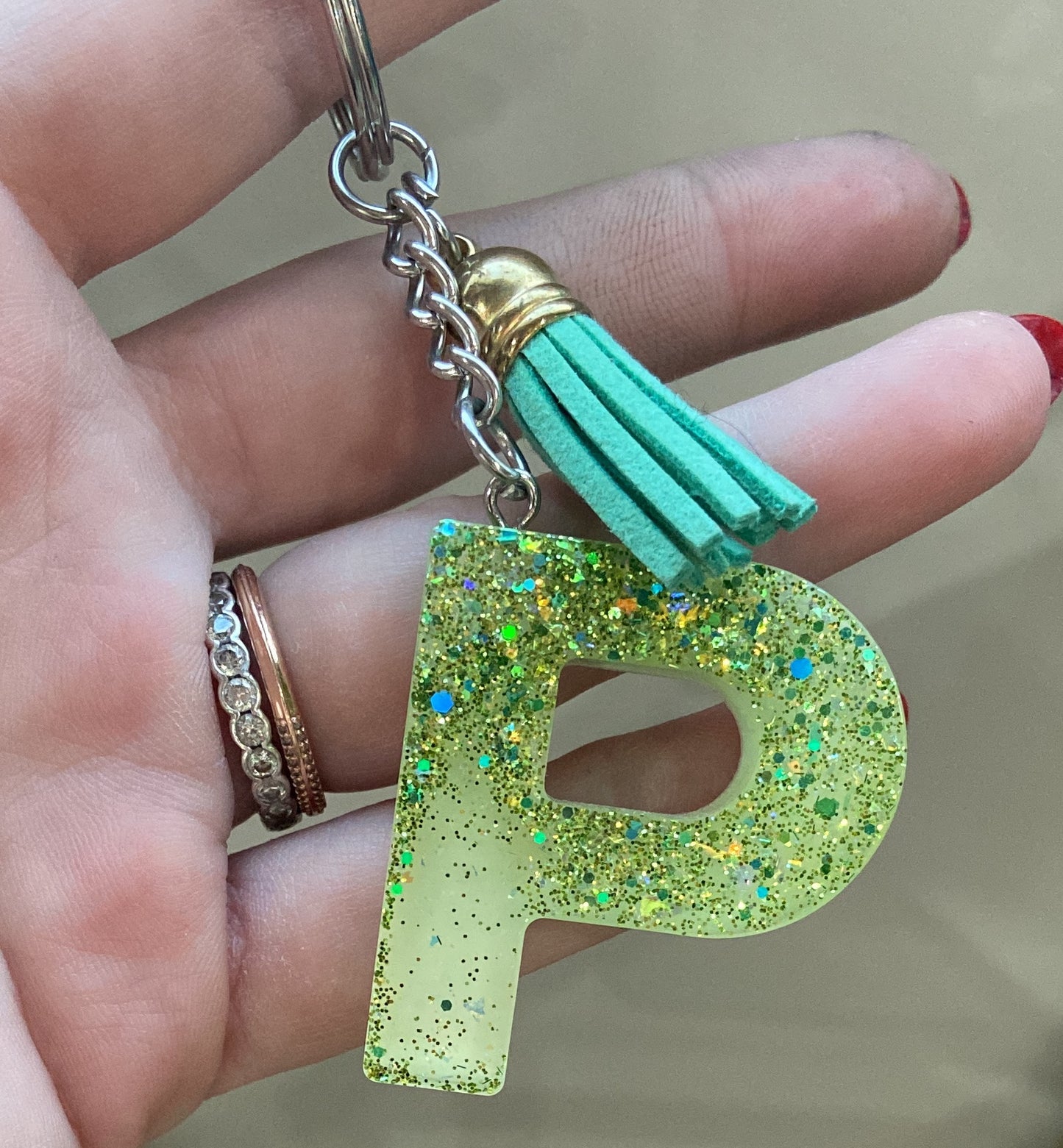 Porte-clés lettres de A à P