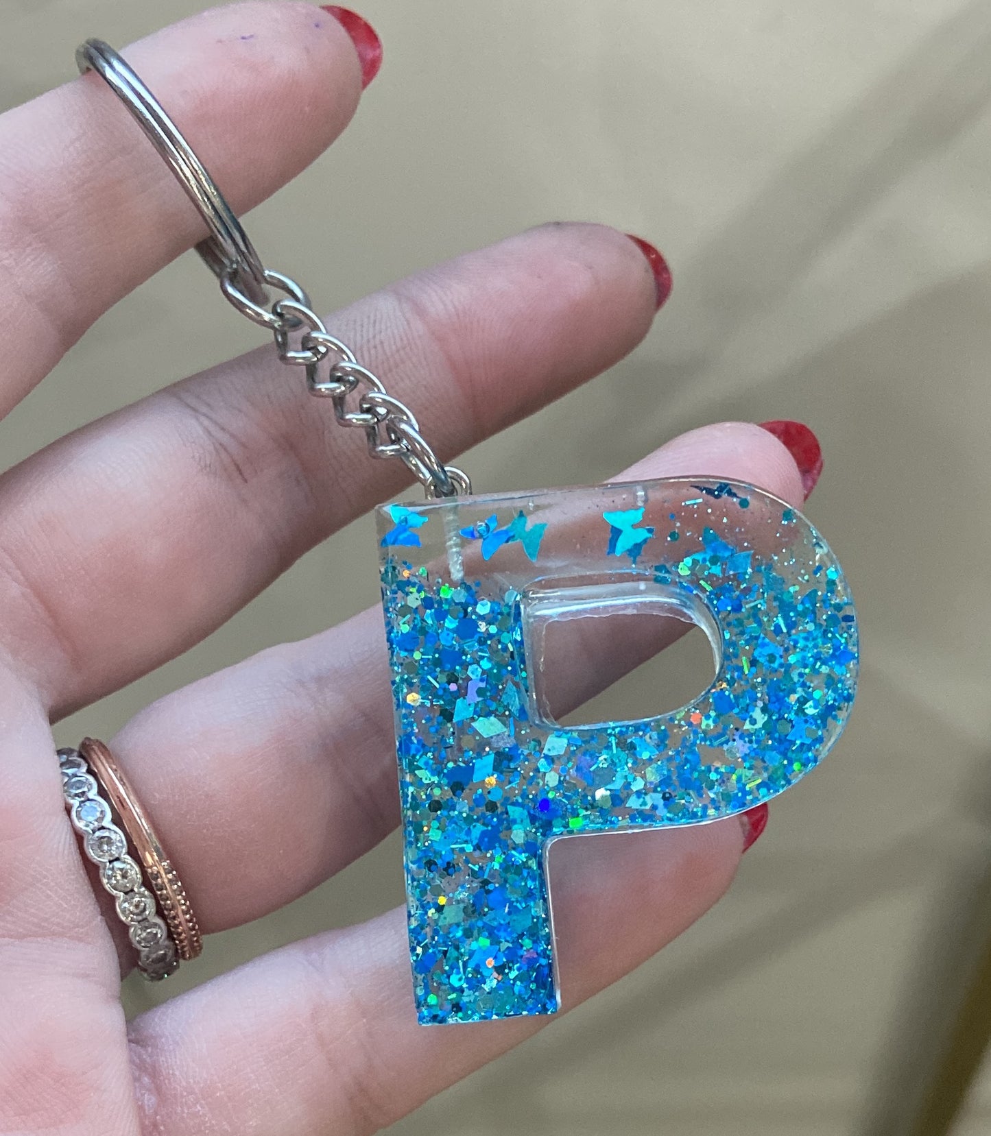 Porte-clés lettres de A à P