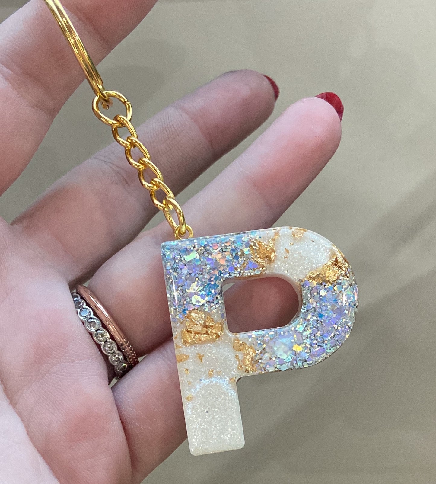 Porte-clés lettres de A à P